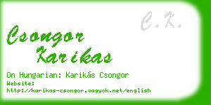 csongor karikas business card