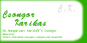 csongor karikas business card